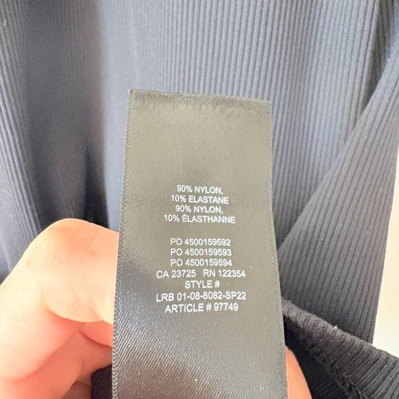 Aritzia Babaton Formarib Racerback Dress Black Size Medium - Picture 8 of 8